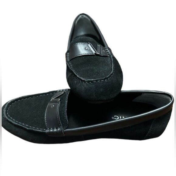 Vionic Hilo Loafer Womens 9 Flats Black Suede Leather Slip On Shoes Honor - Picture 4 of 7